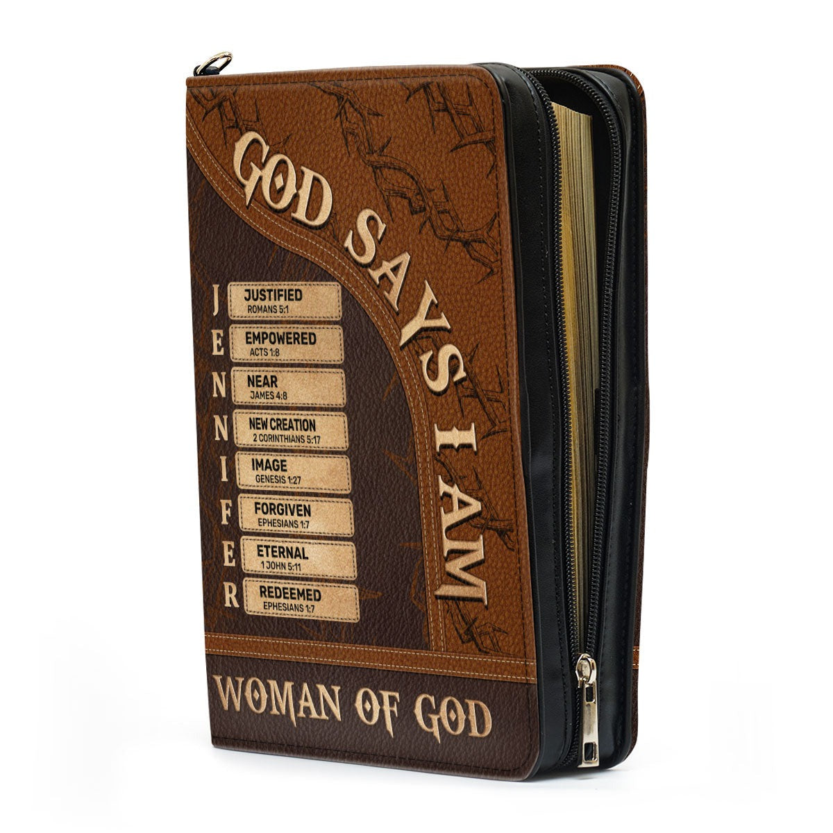 Man Of God / Woman Of God Leather Book Cover, Personalized Bible Cover, Christian Gift, Bible Covers Jesus Gifts